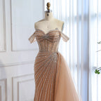 Serene Hill Customized Elegant Off the Shoulder Mermaid Evening Dresses with Skirt Formal Party Gowns for Women DLA73139