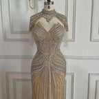 Serene Hill Pink Beaded Tassel Mermaid Evening Dress with Split Formal Party Gowns for Women 2026 DLA72891A Customized