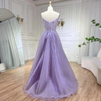 Serene Hill Lilac Strapless A-line Beaded Evening Prom Dresses 2025 Graduation Party Gowns For Women DLA71643 Customized