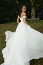 Lakshmigown Chiffon Beach Wedding Dresses 2026 New Split Side Strapless Garden Bridal Gowns Lace Up Back Customized