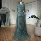 Serene Hill 2026 Dubai Pink Mermaid Long Evening Dress with Beaded Cape Gown for Wedding Occasion DLA72400A Customized