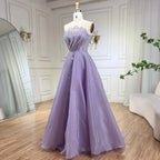 Serene Hill Lilac Strapless A-line Beaded Evening Prom Dresses 2025 Graduation Party Gowns For Women DLA71643 Customized