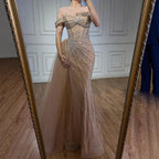 Serene Hill Customized Elegant Off the Shoulder Mermaid Evening Dresses with Skirt Formal Party Gowns for Women DLA73139