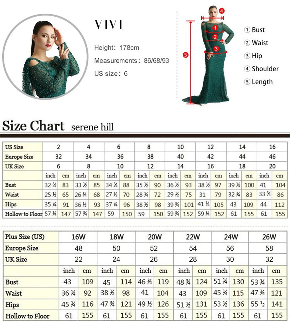 Serene Hill Customized 2026 Turquoise Mermaid Overskirt Beaded Evening Dresses Elegant Party Gowns For Women Wedding DLA72298