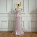 Serene Hill Pink Mermaid Beaded Evening Gowns 2026 Arabic Elegant Wedding Party Dresses DLA73550 Customized