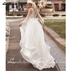 Lakshmigown Lace Tulle Beach Wedding Dresses Vestidos V Neck Women Long Boho Bride Gowns vestidos para eventos especiales