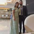 Serene Hill 2026 Customized Nude Mermaid Sleeveless Evening Dress with Long Cape Dubai Wedding Party Gowns for Women DLA72126B