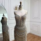 Serene Hill Mermaid Beaded Pearls Evening Gala Dresses 2026 High End Strapless Party Gowns Robe De Soiree DLA72900 Customized