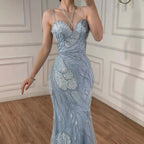 Serene Hill Light Blue Mermaid Evening Prom Dresses 2026 Formal Party Gowns for Women Vestidos De Fiesta DLA72492 Customized