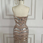 Serene Hill Strapless Luxury Beaded Mermaid Evening Dress for Women Celebrity Party Gowns 2026 Customized DLA73449