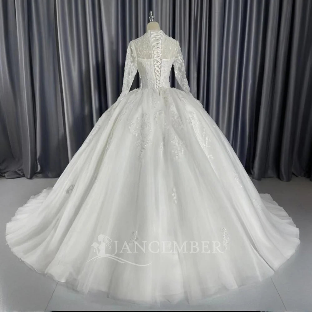 2026 Customized Ball Gown Wedding Dress Long Sleeves Plus Size Bridal Dresses Princess Wedding Gowns Vestidos De Novia Boda