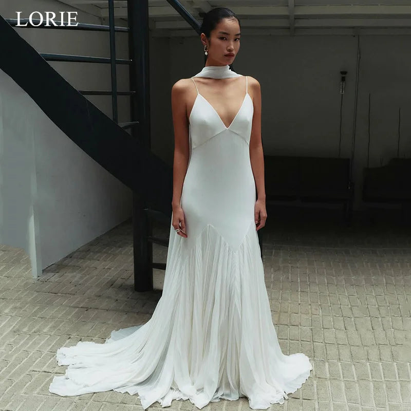 LORIE Exquisite A-Line Wedding Dress Sleeveless Corset Bride Prom Dresses  Chiffon Bridal Gown 2025 Customized