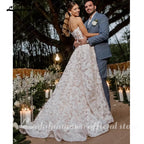 Lakshmigown Full Lace Strapless Wedding Dress Featuring Stunning Lace Appliques and Floral A-Line Bridal Dress Customized