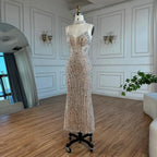 Serene Hill Nude Mermaid Beaded Evening Dresses 2025 Ankle Length Party Gowns for Women DLA72047D Customized