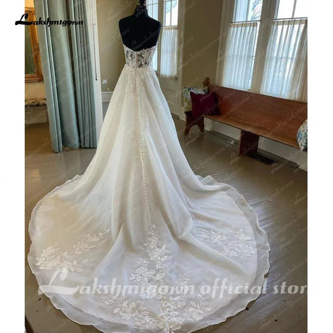 Vestido de noiva estilo Boho com aplicações, estilo vintage, estilo Sweetheart, linha A, NumberSea, 2025, vestido de noiva personalizado 