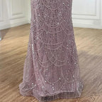 Elegant Dubai Sage Green Mermaid Evening Dress with Cape Sleeves Beaded Formal Gown Serene Hill 2025 Customized DLA72160A