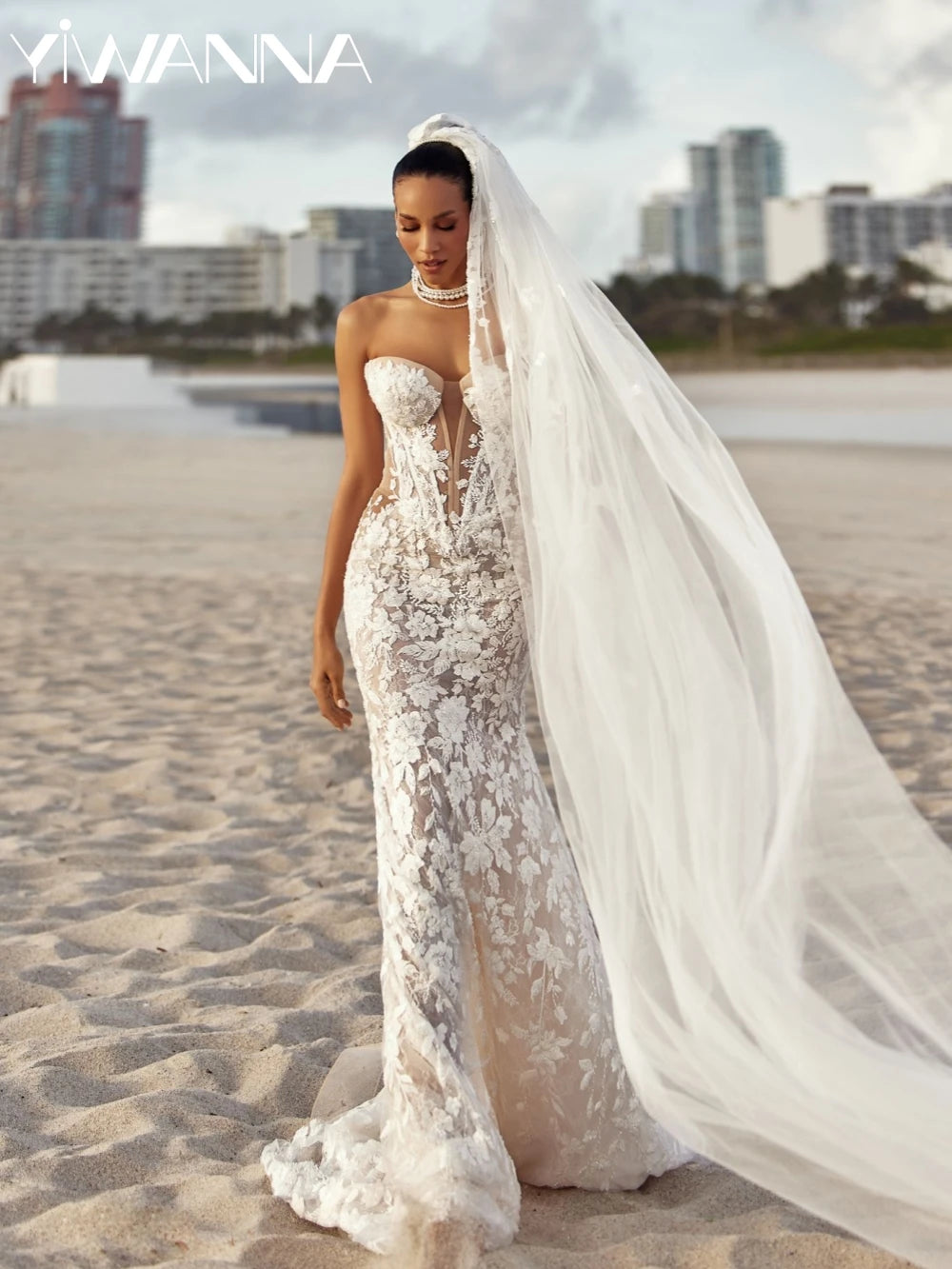 Sparkling Beaded Lace Appliques Wedding Dress Charming Sweetheart Neck Bridal Gown Customized Dreamy Mermaid Dresses For Bride