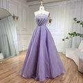 Serene Hill Lilac Strapless A-line Beaded Evening Prom Dresses 2025 Graduation Party Gowns For Women DLA71643 Customized
