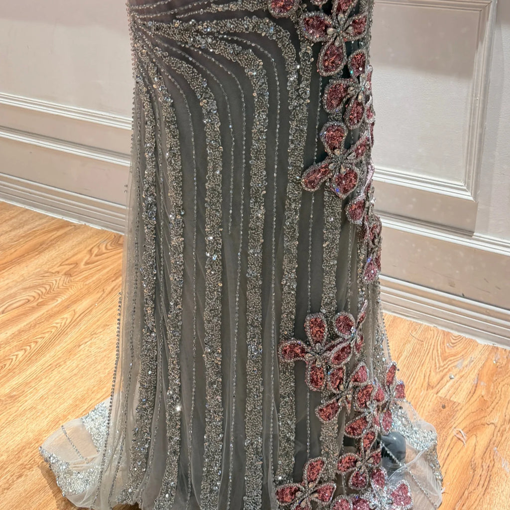 Serene Hill Pink Ombre Heavy Beaded Mermaid Evening Dress 2026 Luxury Party Gowns for Women DLA73532 Customized
