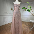 Serene Hill Customized 2026 Red Off Shoulder Mermaid Beaded Overskirt Evening Dress Wedding Party Gowns for Women DLA71922