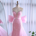 Abito da Sera con Fiocco Rosa di Lusso Dubai LA73061A