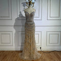 Serene Hill Mermaid Beaded Pearls Evening Gala Dresses 2026 High End Strapless Party Gowns Robe De Soiree DLA72900 Customized
