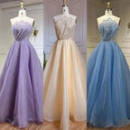 Serene Hill Lilac Strapless A-line Beaded Evening Prom Dresses 2025 Graduation Party Gowns For Women DLA71643 Customized