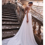 RoyceBridal Beach Wedding Dress V-Neck Lace Chiffon Romantic Flowy Bridal Gown Vestido De Novia Boda 2027 Customized