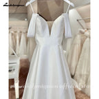 Lakshmigown Luxury Wedding Dresses Women's A Line Sexy Off Shoulder Sweetheart Princess Bridal Gowns Satin Vestidos Customized