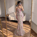 Serene Hill Strapless Mermaid Evening Dress Flower Pattern Formal Wedding Party Gowns for Women 2026 Customized DLA73552