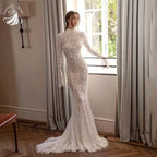 VeraNova Ethereal Boho A Line Wedding Dresses Off Shoulder Sexy Side Slit Bridal Dress Tulle Lace Appliques Bride Customized