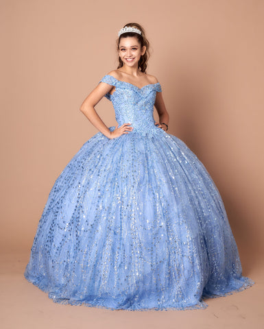 Ballkleid mit schulterfreiem Cape und Applikation von Calla SCL30003