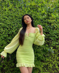 Sexy Green Bodycon-Kleid Grünes Homecoming-Kleid Y2691
