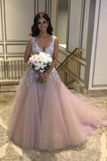 Robe de mariée bon marché en tulle avec encolure en V et fleurs en dentelle, belles robes de mariée, MW125