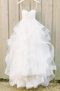 NumberSea Weißes Schlichtes Spaghettiträger-Träger-Brautkleid mit Herzausschnitt, MW219 