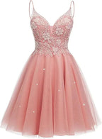Funkelnde Tüll-Heimkehrkleider für Teenager Mini-Cocktailkleid Y2411
