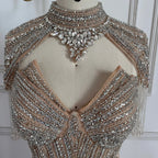 Serene Hill Pink Beaded Tassel Mermaid Evening Dress with Split Formal Party Gowns for Women 2026 DLA72891A Customized