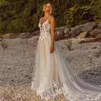 VIKTORIA Trendy Wedding Dress For Bride Sweetheart Spaghetti Straps Buttons Robe De Mariée Women Personalized Customization