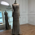 Serene Hill High Neck Long Sleeves Beaded Mermaid Evening Dress Muslim Wedding Party Gowns for Women DLA72714C Customized