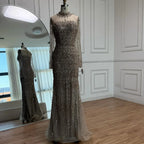 Serene Hill High Neck Long Sleeves Beaded Mermaid Evening Dress Muslim Wedding Party Gowns for Women DLA72714C Customized