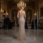 Serene Hill Mermaid Beaded Pearls Evening Gala Dresses 2026 High End Strapless Party Gowns Robe De Soiree DLA72900 Customized