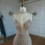 Serene Hill Nude Mermaid Beaded Evening Dresses 2025 Ankle Length Party Gowns for Women DLA72047D Customized