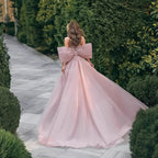 Serene Hill Pink 2025 Mermaid Beaded Evening Dresses with Cape Wedding Party Gowns for Women DLA73061 Customized