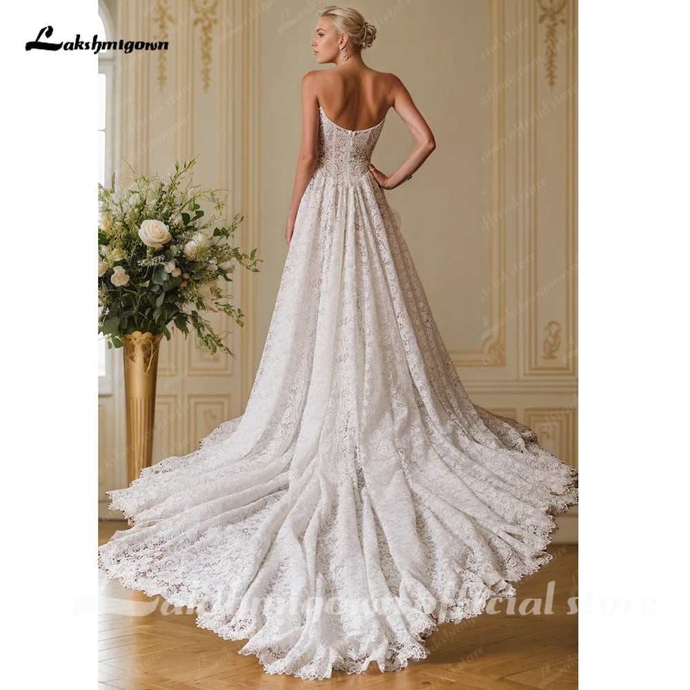 Lakshmigown Sweetheart Off Shoulder Lace Wedding Dress A-line Wedding Gowns For Women Robe De Mariee Customized
