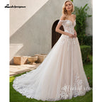 Lakshmigown Vinatge Off Shoulder Sweetheart Wedding Dress 2025 Wedding Party Dress Customized vestido para boda playa
