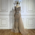 Serene Hill Caramel Mermaid Evening Dresses With Beaded Skirt And Lace-up Detail For Wedding Party 2025 DLA72376 Customized