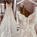 Lakshmigown Spaghetti Straps Lace Wedding Dress Open Back Civil Bridal Bohemian Wedding Gowns Customized Vestidos de Nova