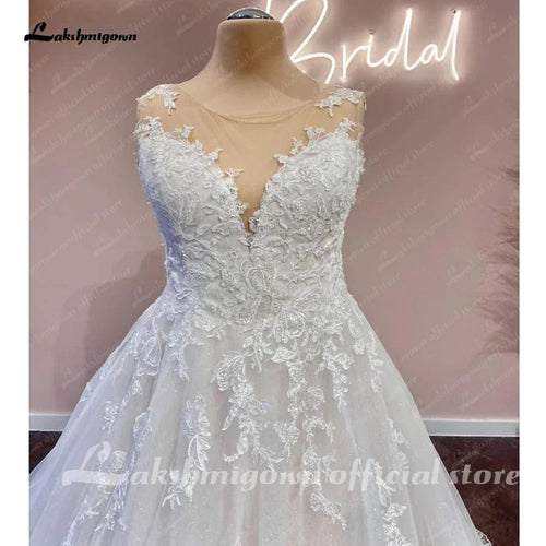 NumberSea Princess Abito da Sposa in Pizzo Boho Donna 2025 Vestito da Sera Abito da Sposa A Line Abito da Sposa Spiaggia Robe Mariage