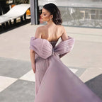 Serene Hill Pink 2025 Mermaid Beaded Evening Dresses with Cape Wedding Party Gowns for Women DLA73061 Customized