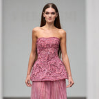 Serene Hill Pink Strapless A Line Evening Dress 2025 Two Piece Elegant Party Gowns for Women DLA73207 Customized